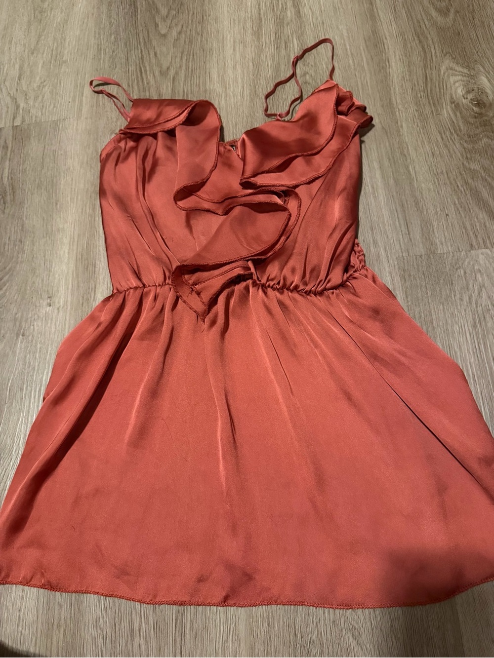 Rue21 Rust Orange Ruffle Tank Top